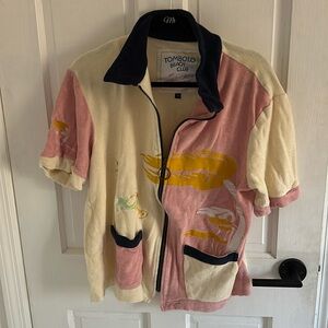 Tombolo hurricane cove cabana shirt terry cloth size mediumm
